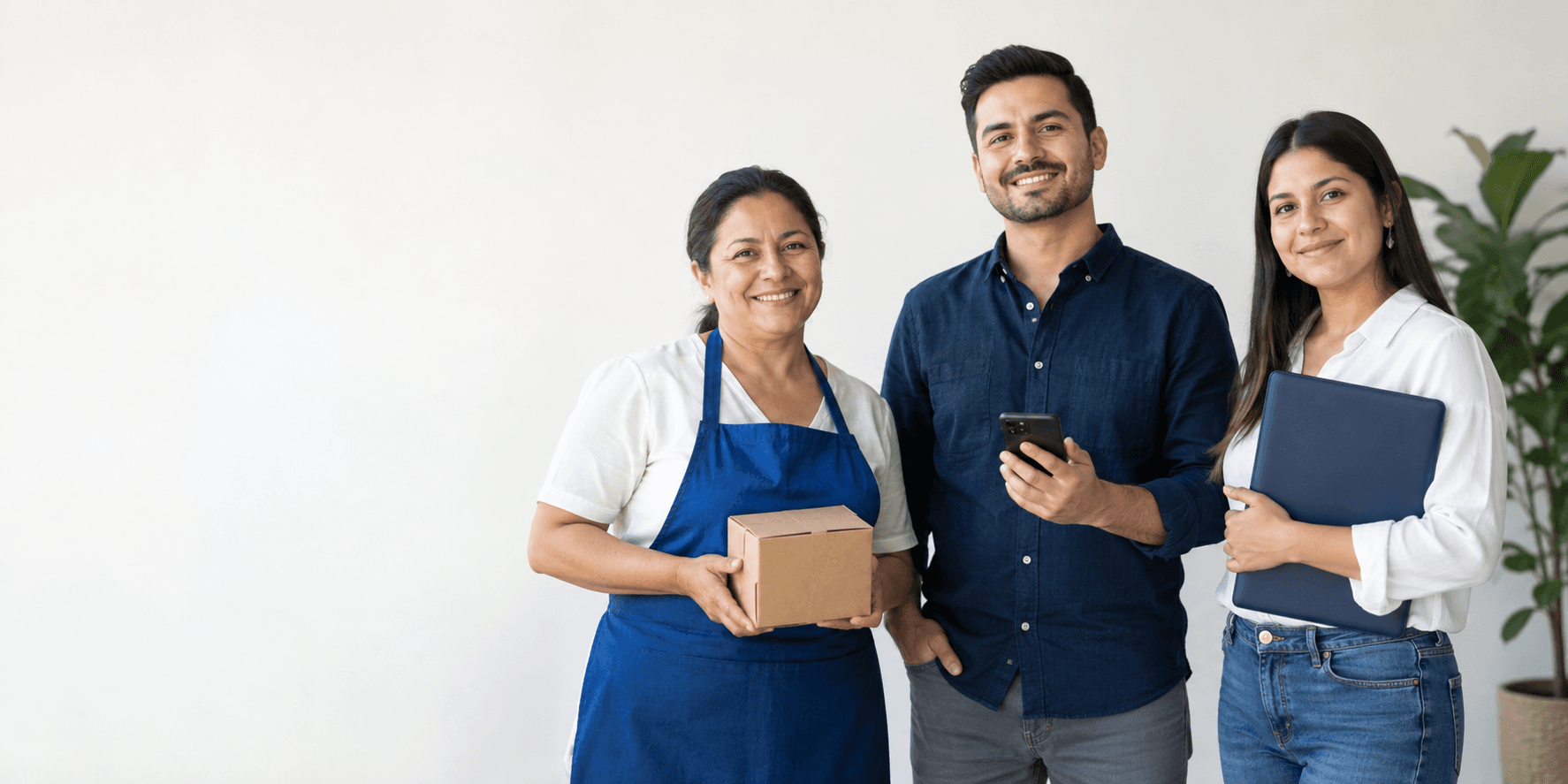 Personas de distintos negocios que trabajan con Market Mundi